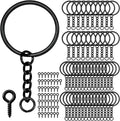 Schlüsselringe — aus Metall, 25mm, schwarz